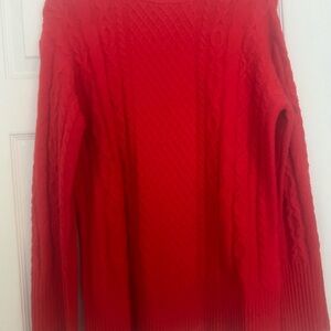 a new day Women's Vibrant Red Crew Neck Sweater
